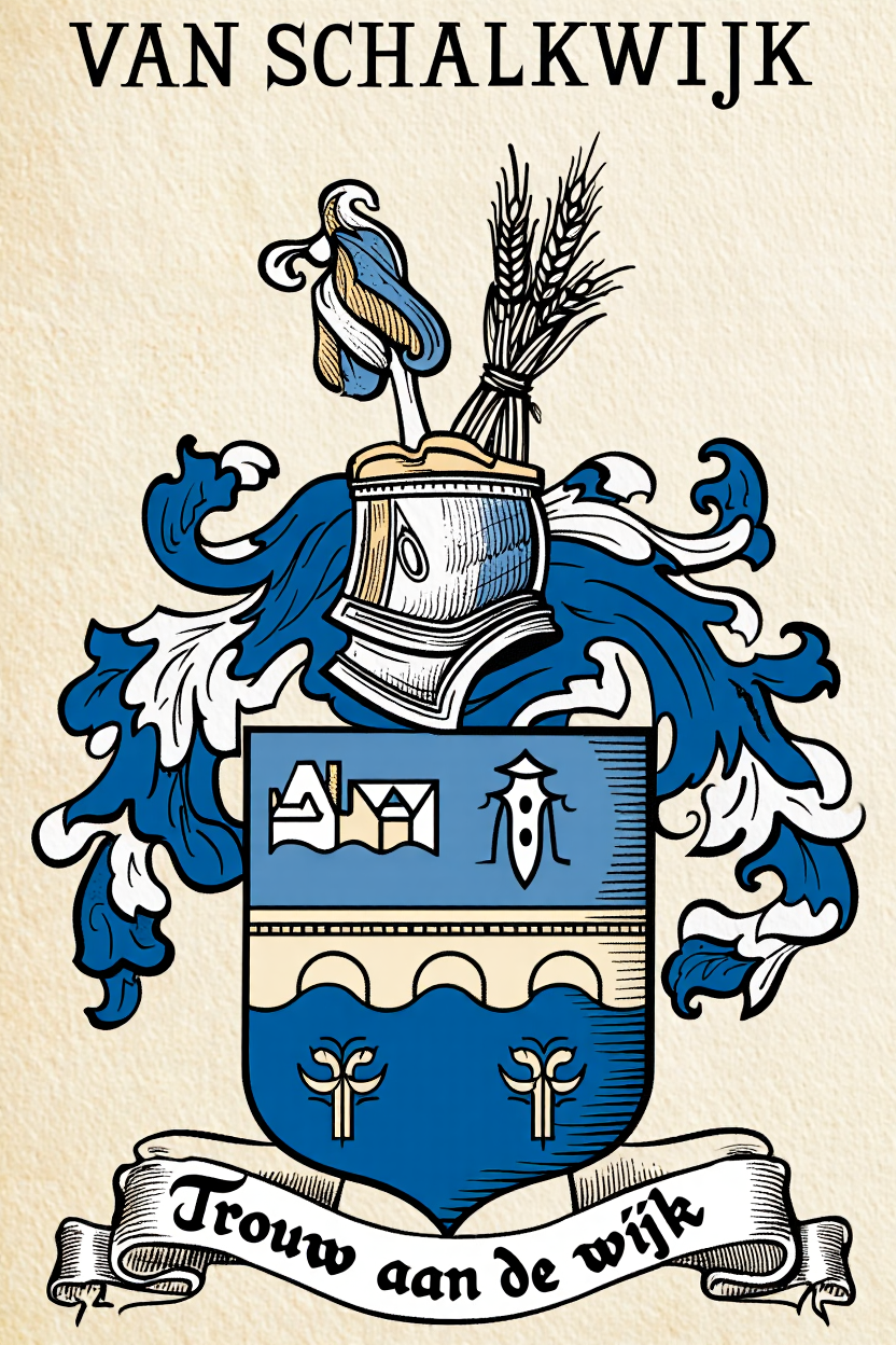 Familiewapen van de achternaam VAN SCHALKWIJK
