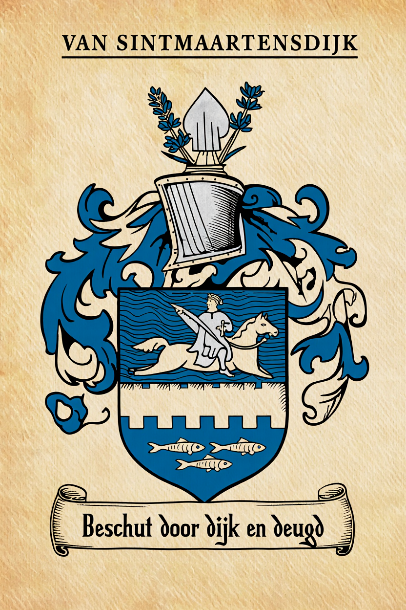 Familiewapen van de achternaam VAN SINTMAARTENSDIJK
