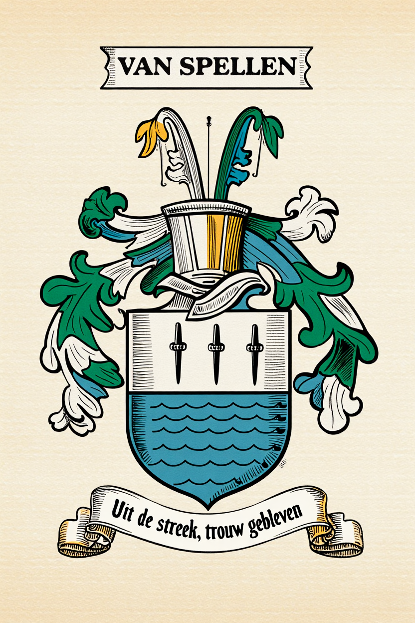 Familiewapen van de achternaam VAN SPELLEN