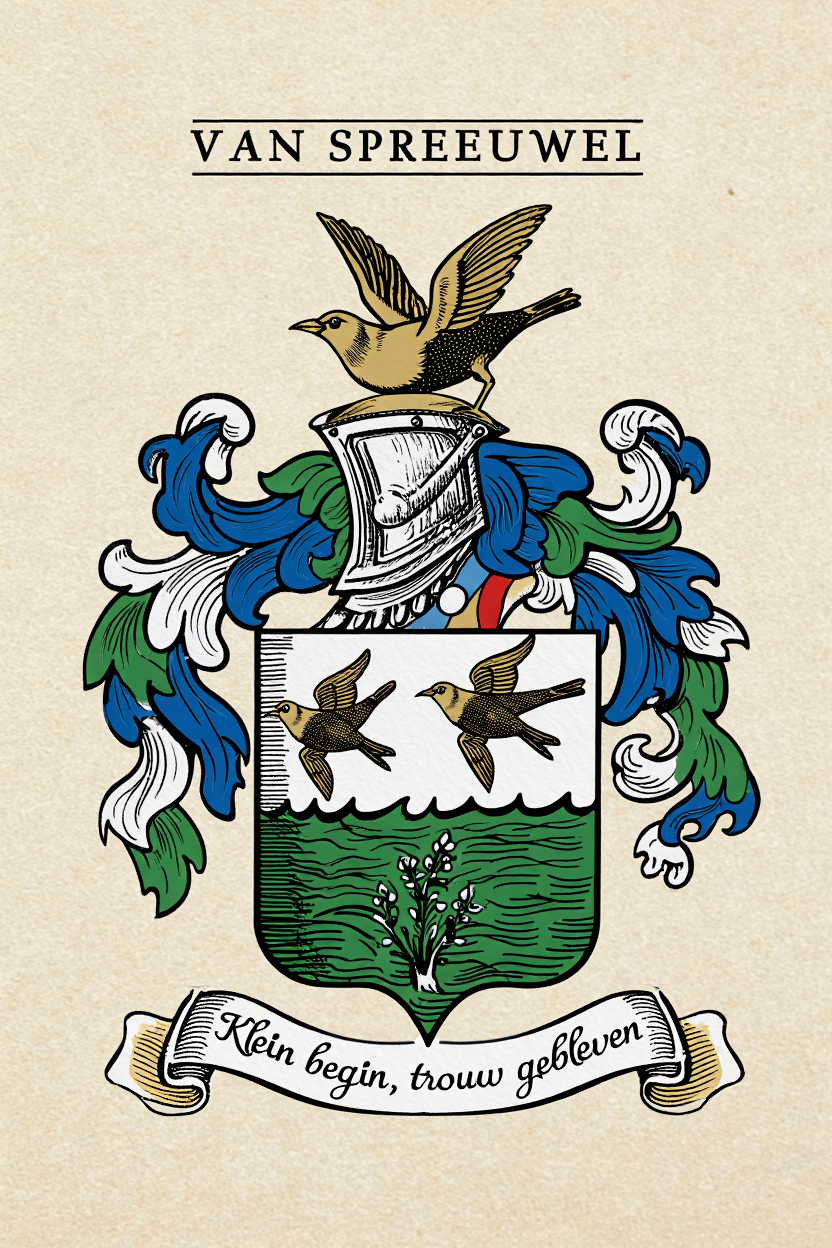 Familiewapen van de achternaam VAN SPREEUWEL