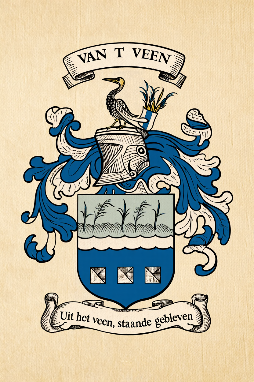 Familiewapen van de achternaam VAN T VEEN