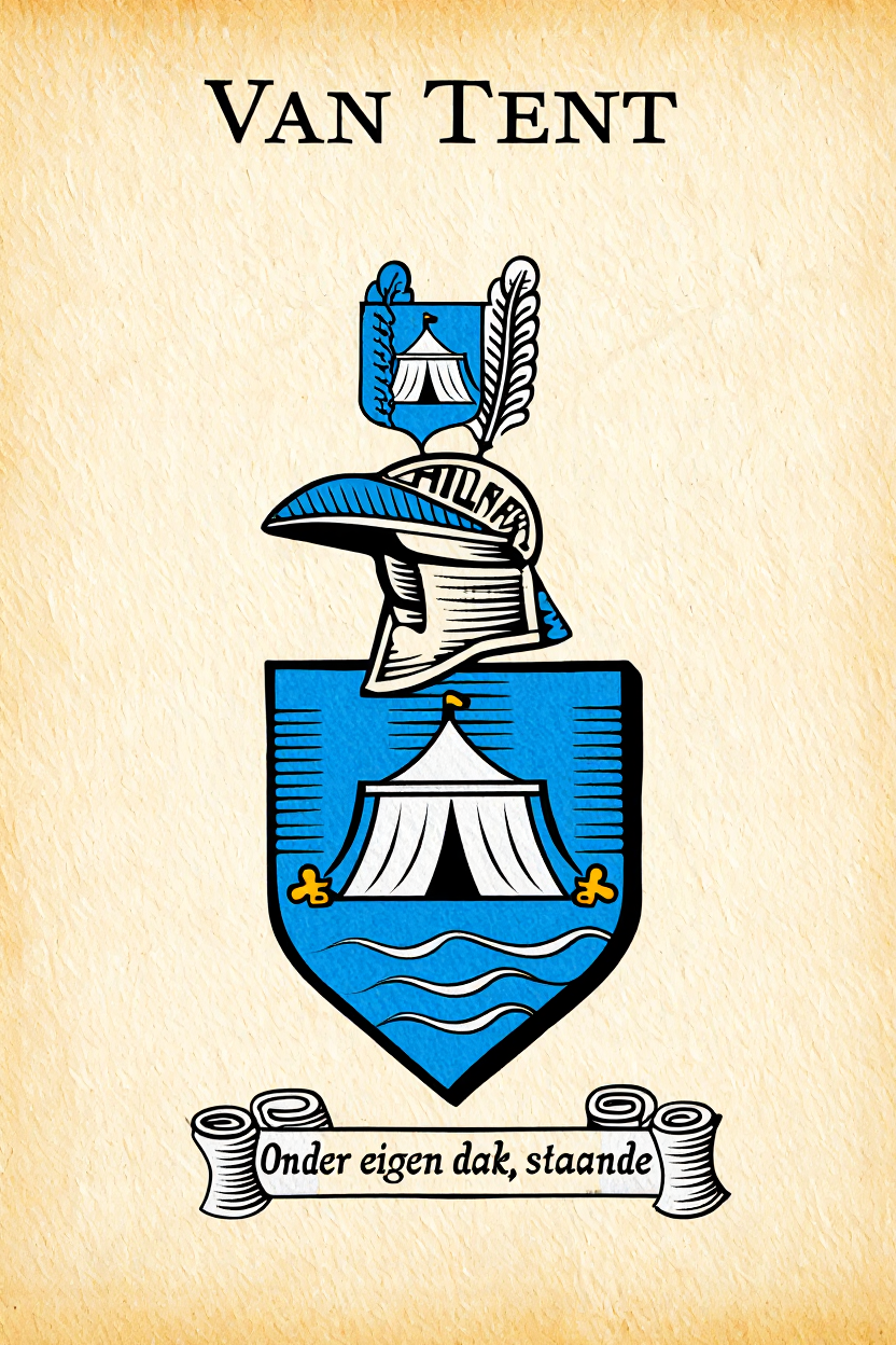 Familiewapen van de achternaam VAN TENT