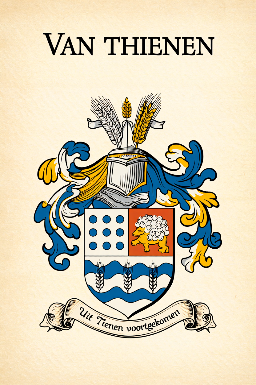 Familiewapen van de achternaam VAN THIENEN