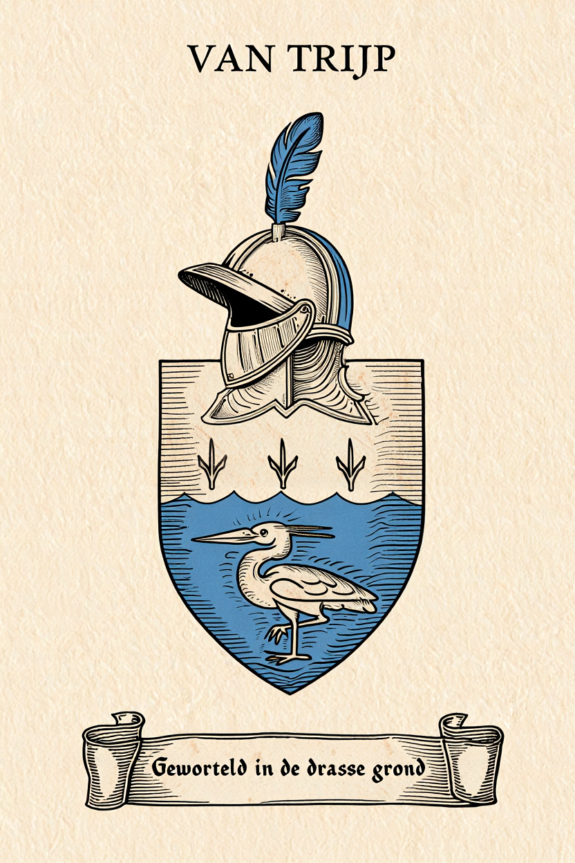 Familiewapen van de achternaam VAN TRIJP (vergrendeld)