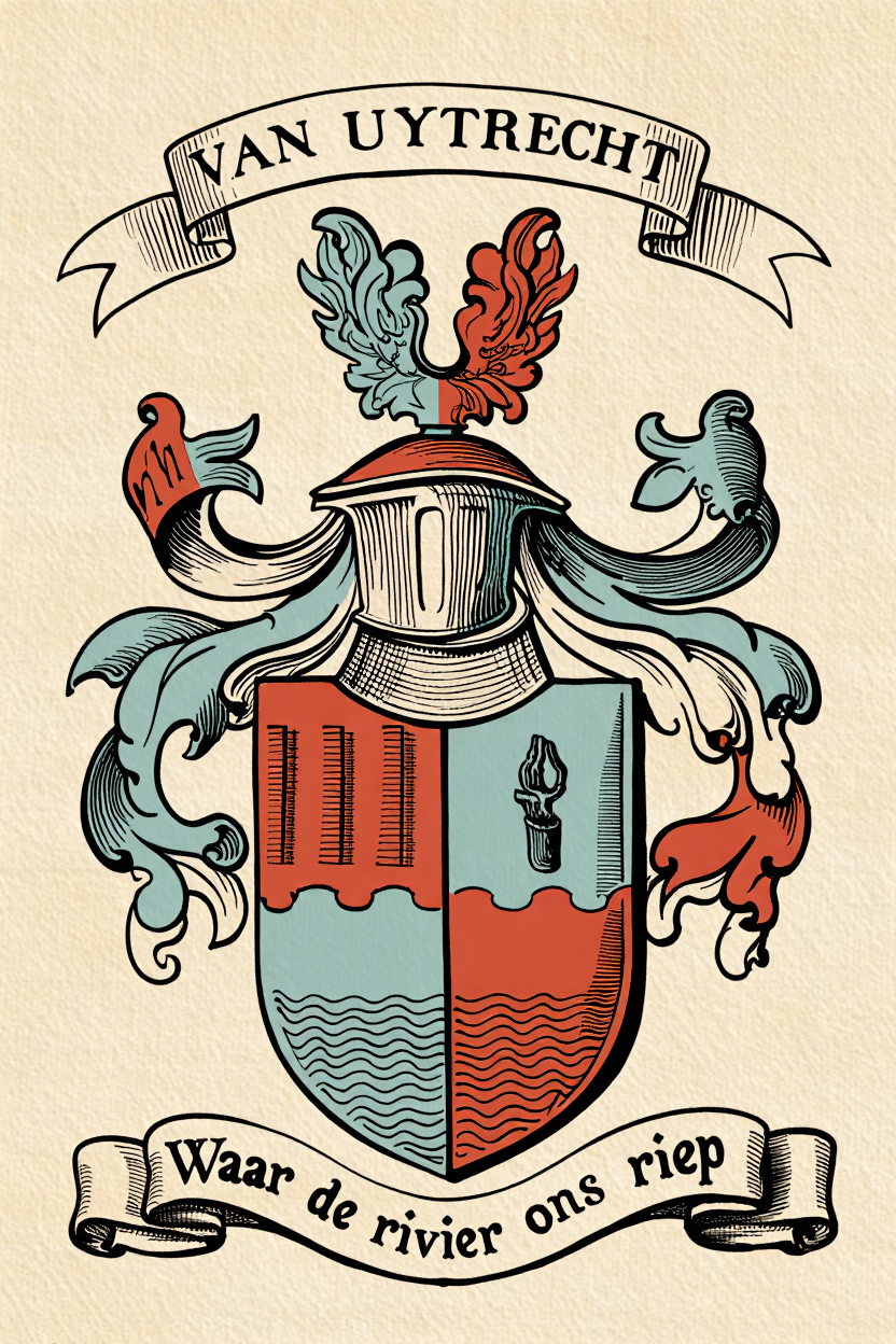 Familiewapen van de achternaam VAN UYTRECHT (vergrendeld)
