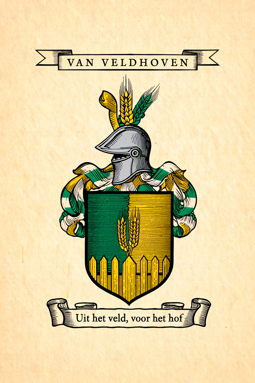 Familiewapen van de achternaam VAN VELDHOVEN