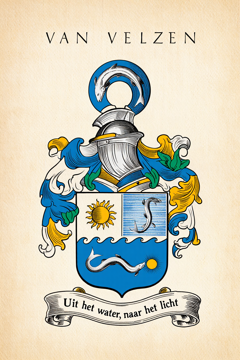 Familiewapen van de achternaam VAN VELZEN
