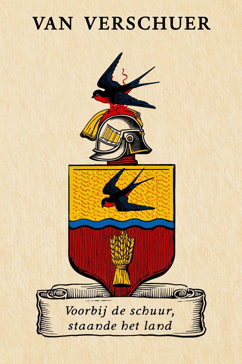 Familiewapen van de achternaam VAN VERSCHUER (vergrendeld)