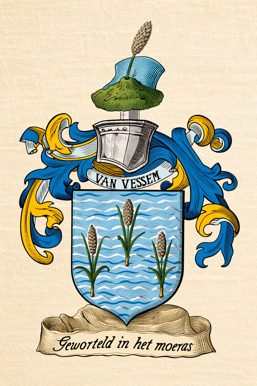 Familiewapen van de achternaam VAN VESSEM (vergrendeld)
