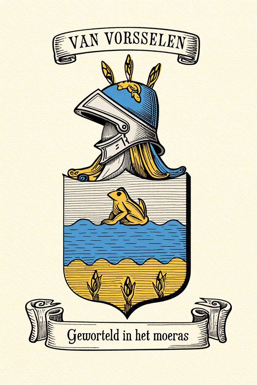 Familiewapen van de achternaam VAN VORSSELEN (vergrendeld)