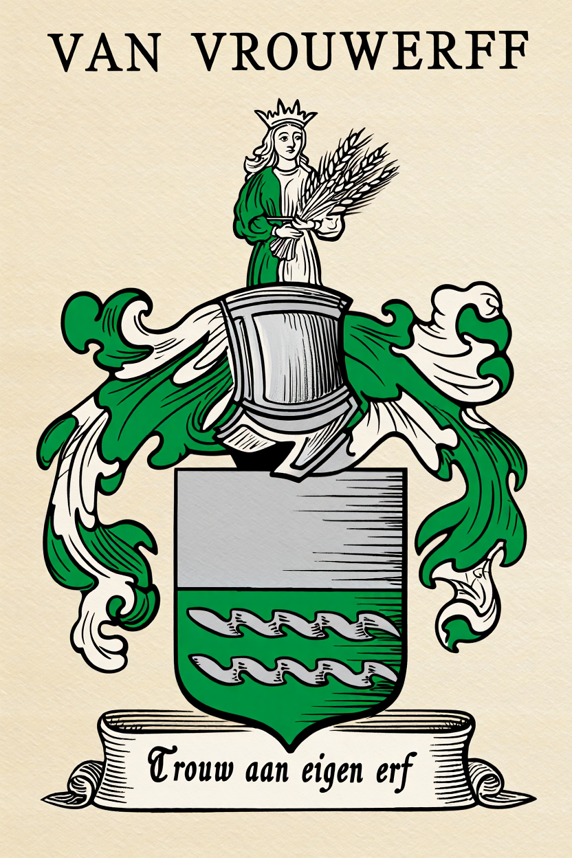 Familiewapen van de achternaam VAN VROUWERFF
