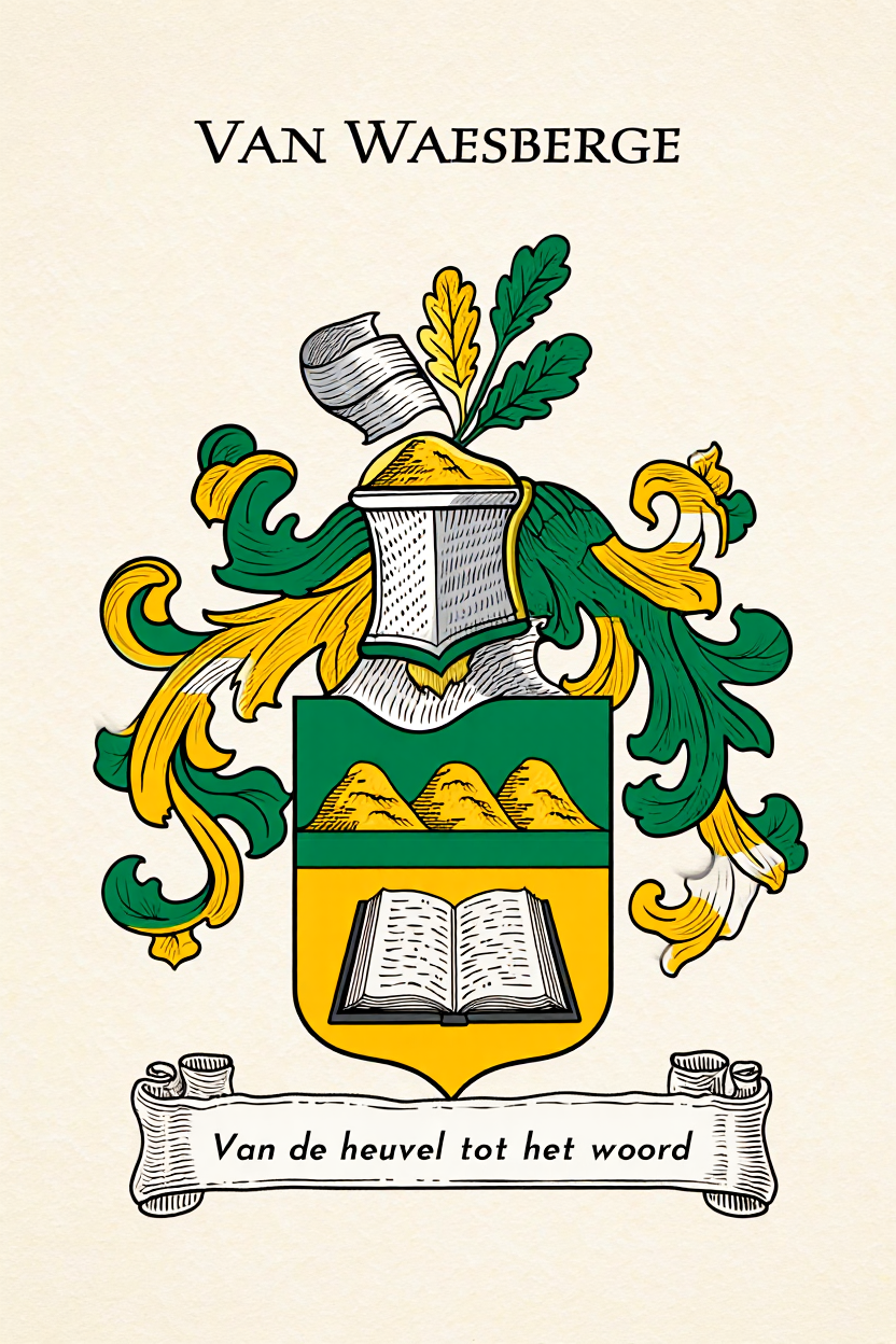 Familiewapen van de achternaam VAN WAESBERGE (vergrendeld)
