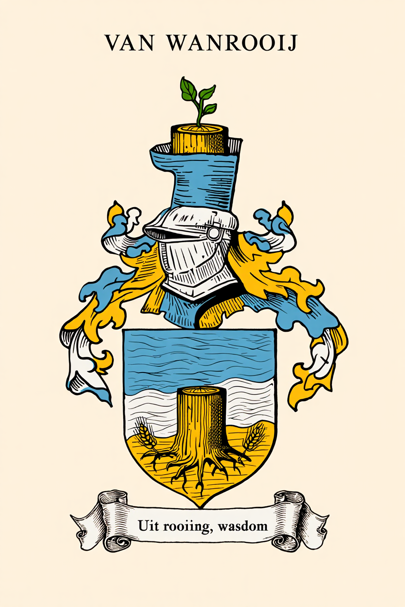 Familiewapen van de achternaam VAN WANROOIJ
