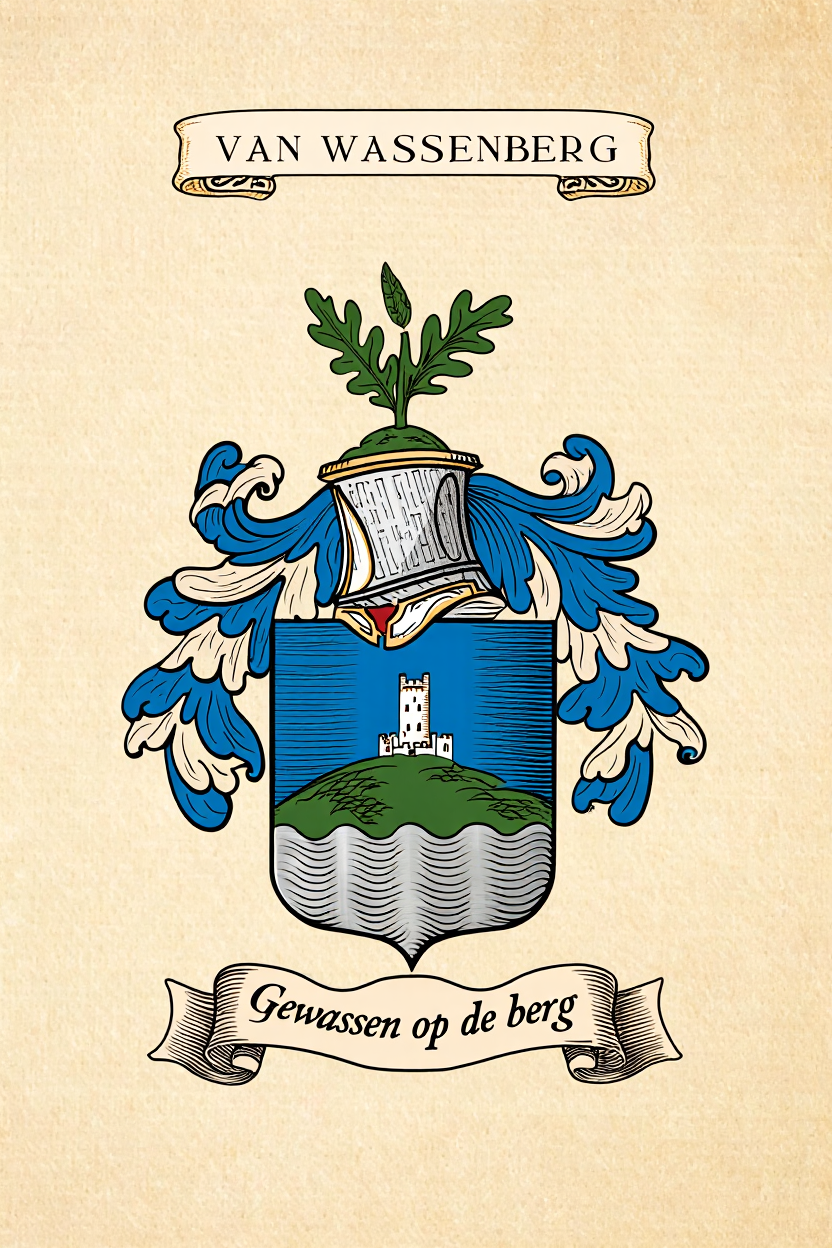 Familiewapen van de achternaam VAN WASSENBERG (vergrendeld)
