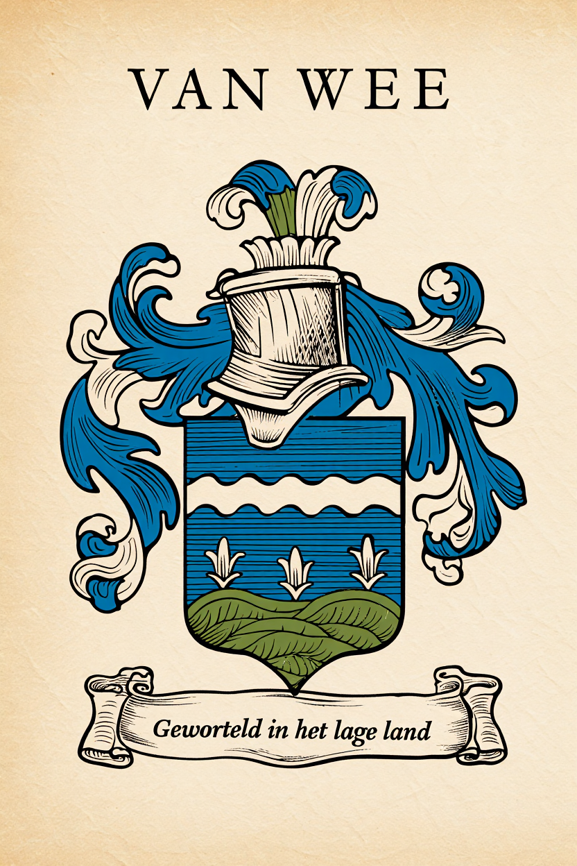 Familiewapen van de achternaam VAN WEE