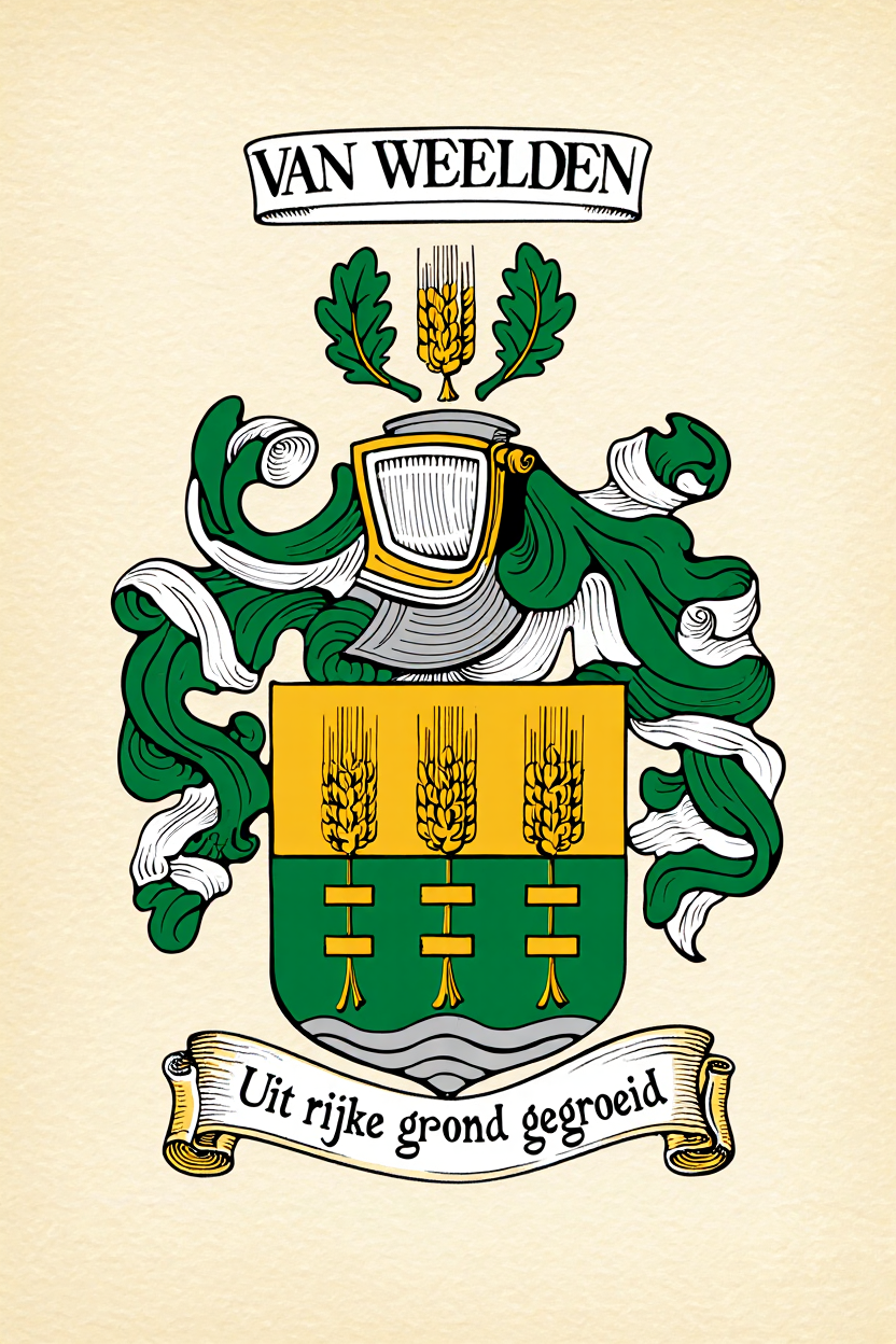 Familiewapen van de achternaam VAN WEELDEN