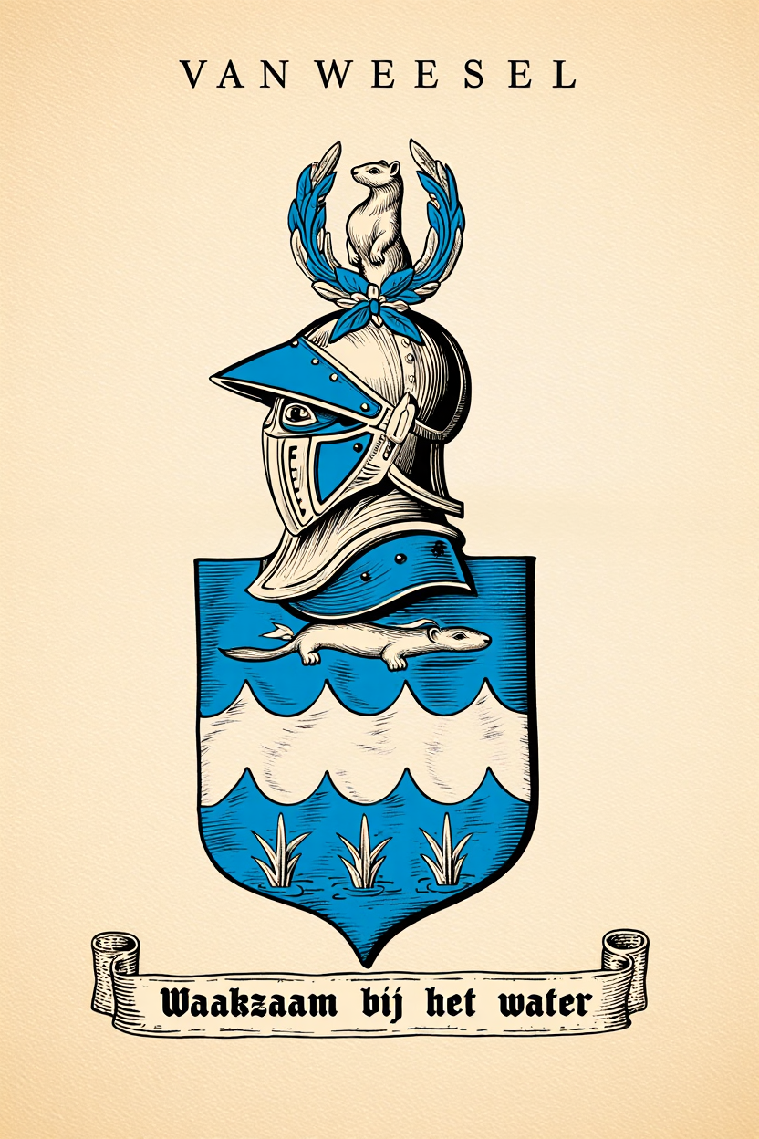 Familiewapen van de achternaam VAN WEESEL
