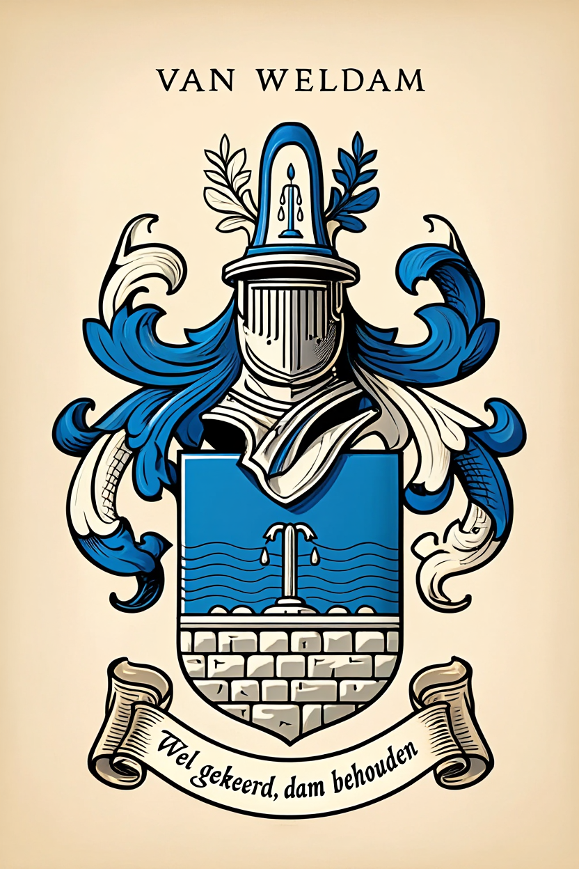 Familiewapen van de achternaam VAN WELDAM