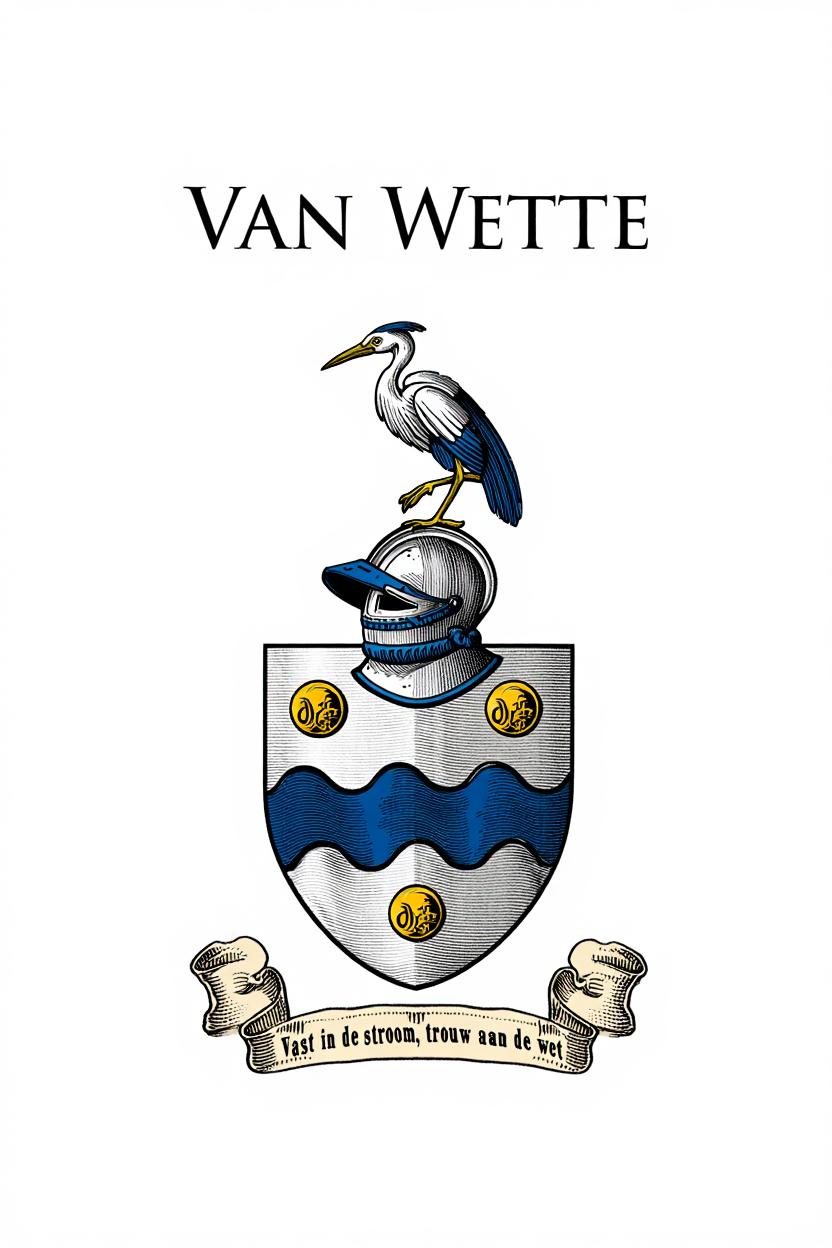 Familiewapen van de achternaam VAN WETTE