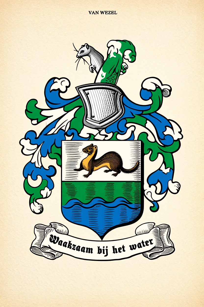 Familiewapen van de achternaam VAN WEZEL