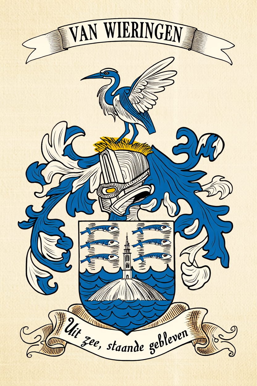 Familiewapen van de achternaam VAN WIERINGEN