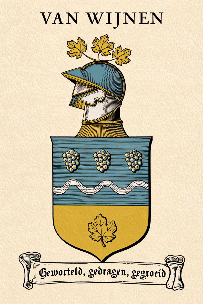 Familiewapen van de achternaam VAN WIJNEN