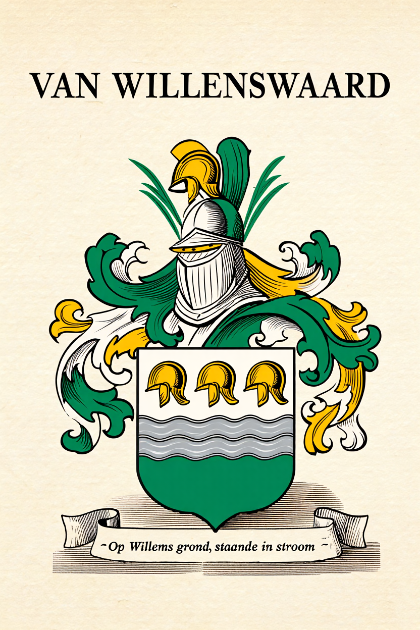 Familiewapen van de achternaam VAN WILLENSWAARD (vergrendeld)