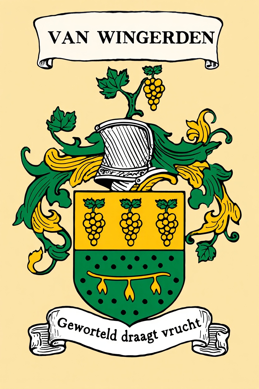 Familiewapen van de achternaam VAN WINGERDEN