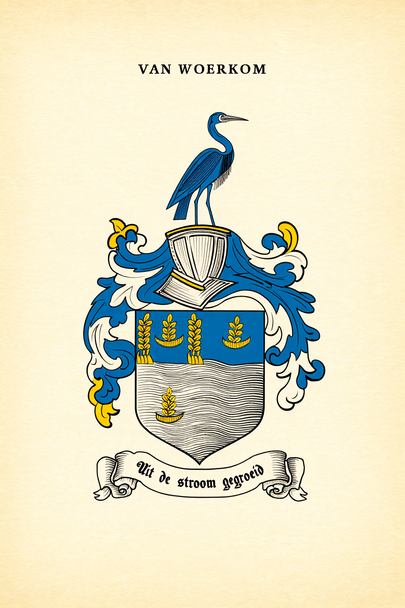 Familiewapen van de achternaam VAN WOERKOM