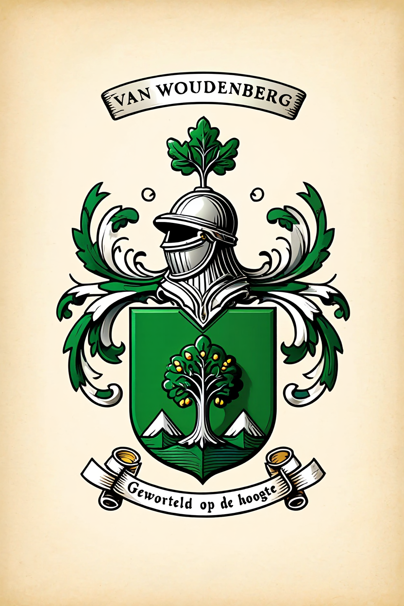 Familiewapen van de achternaam VAN WOUDENBERG