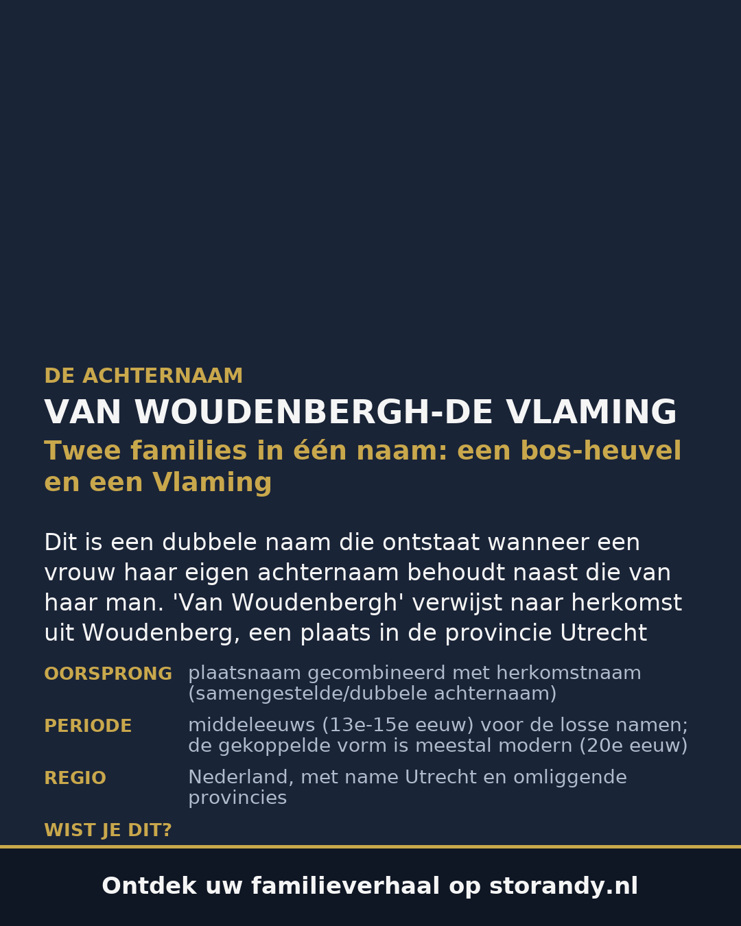 Familiewapen van de achternaam VAN WOUDENBERGH-DE VLAMING