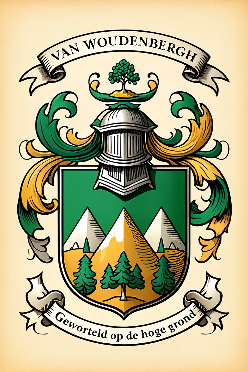 Familiewapen van de achternaam VAN WOUDENBERGH