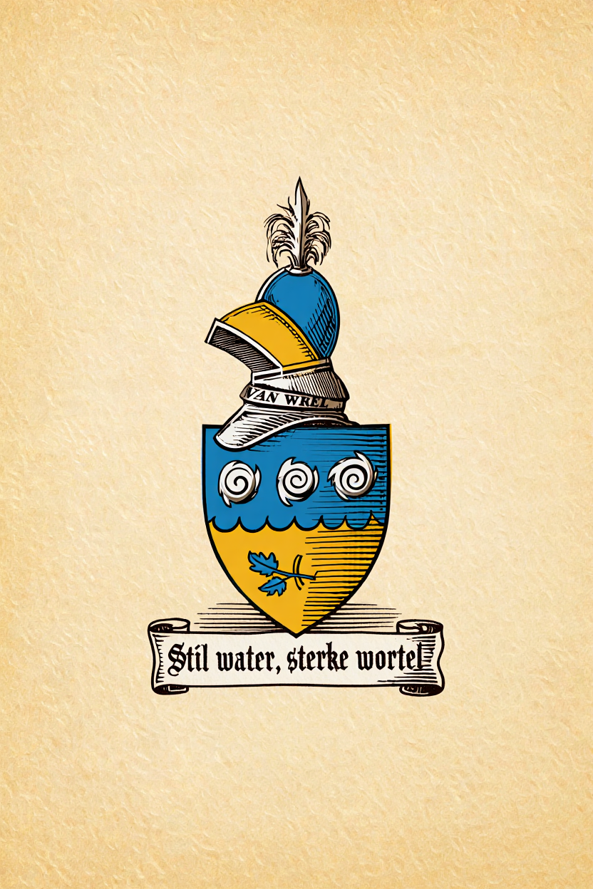 Familiewapen van de achternaam VAN WREL (vergrendeld)
