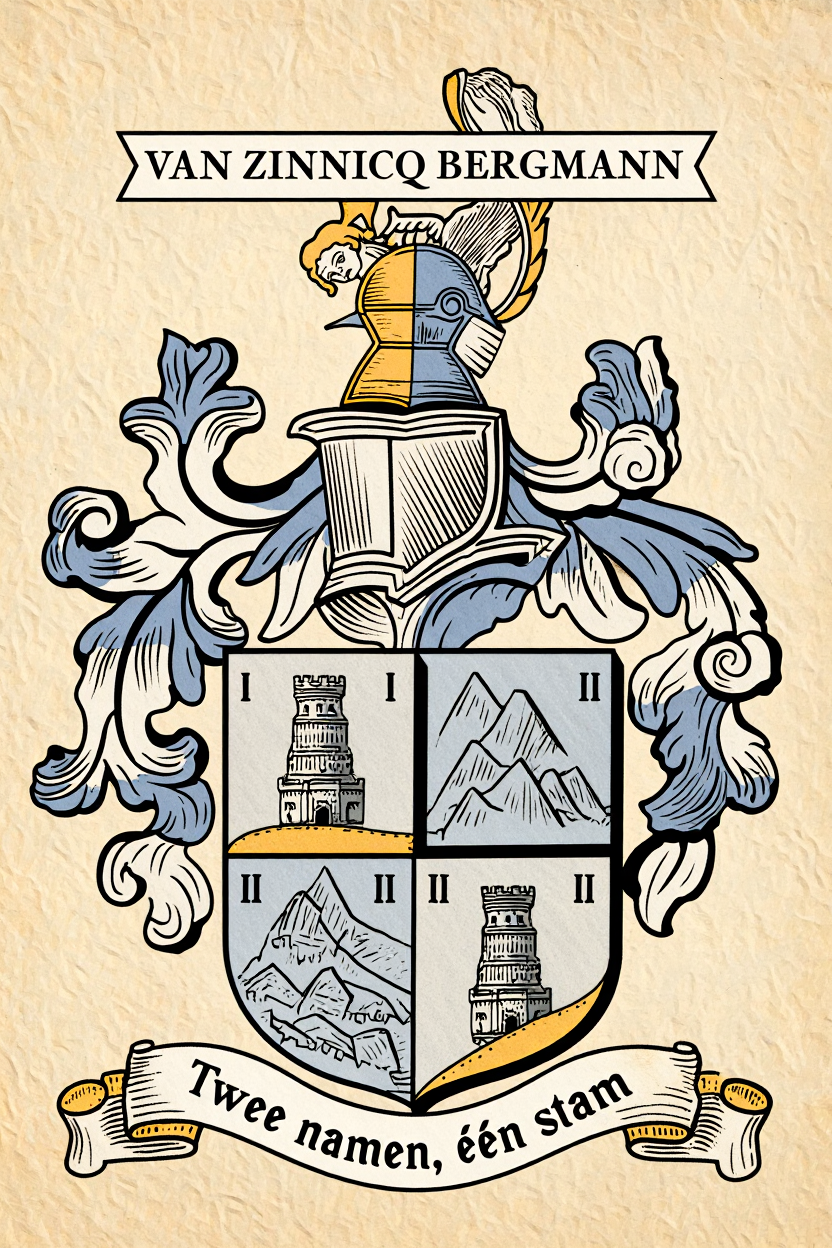 Familiewapen van de achternaam VAN ZINNICQ BERGMANN