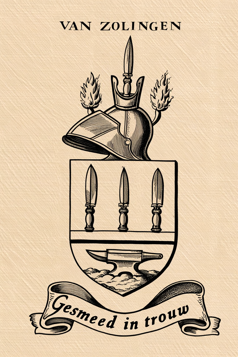 Familiewapen van de achternaam VAN ZOLINGEN (vergrendeld)