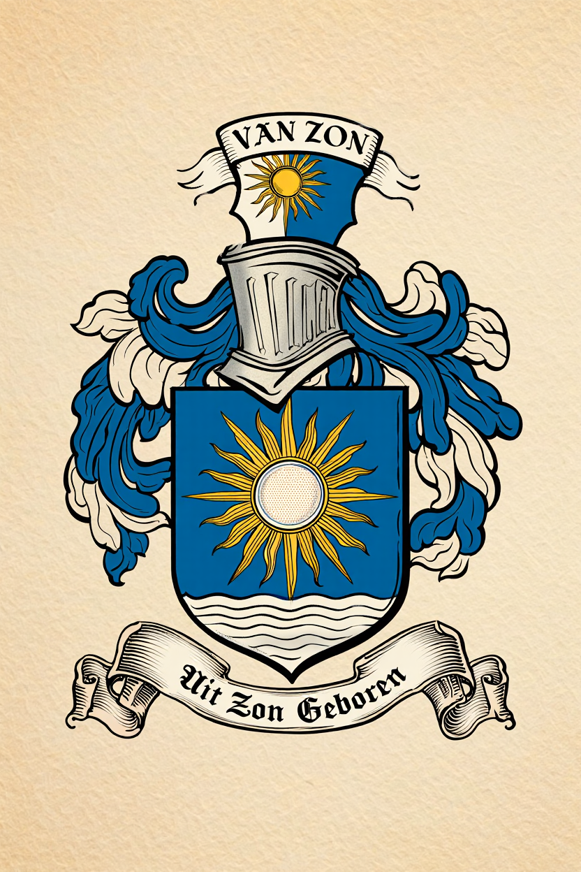 Familiewapen van de achternaam VAN ZON