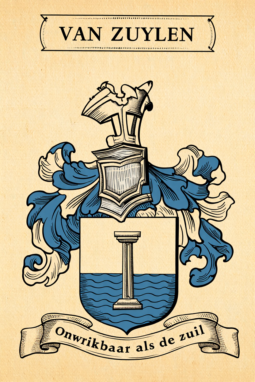 Familiewapen van de achternaam VAN ZUYLEN (vergrendeld)
