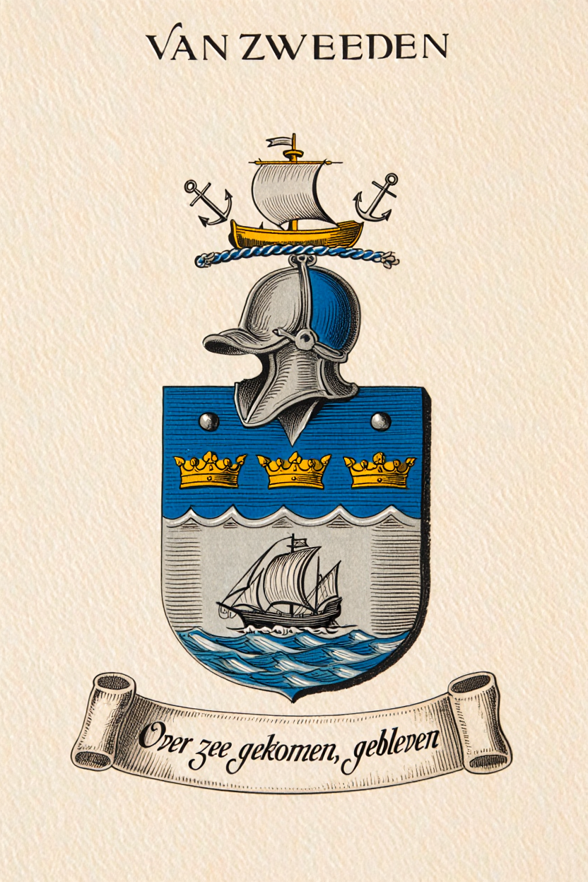 Familiewapen van de achternaam VAN ZWEEDEN