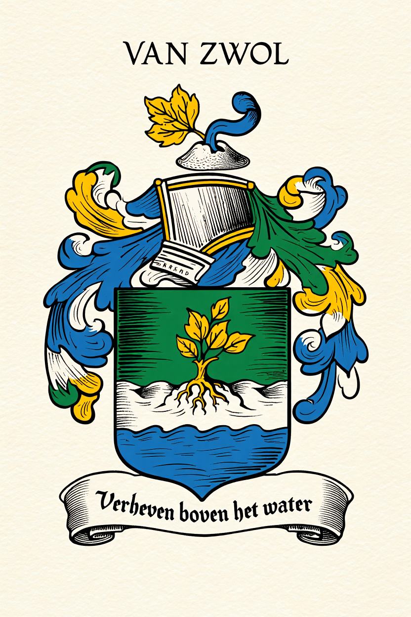 Familiewapen van de achternaam VAN ZWOL