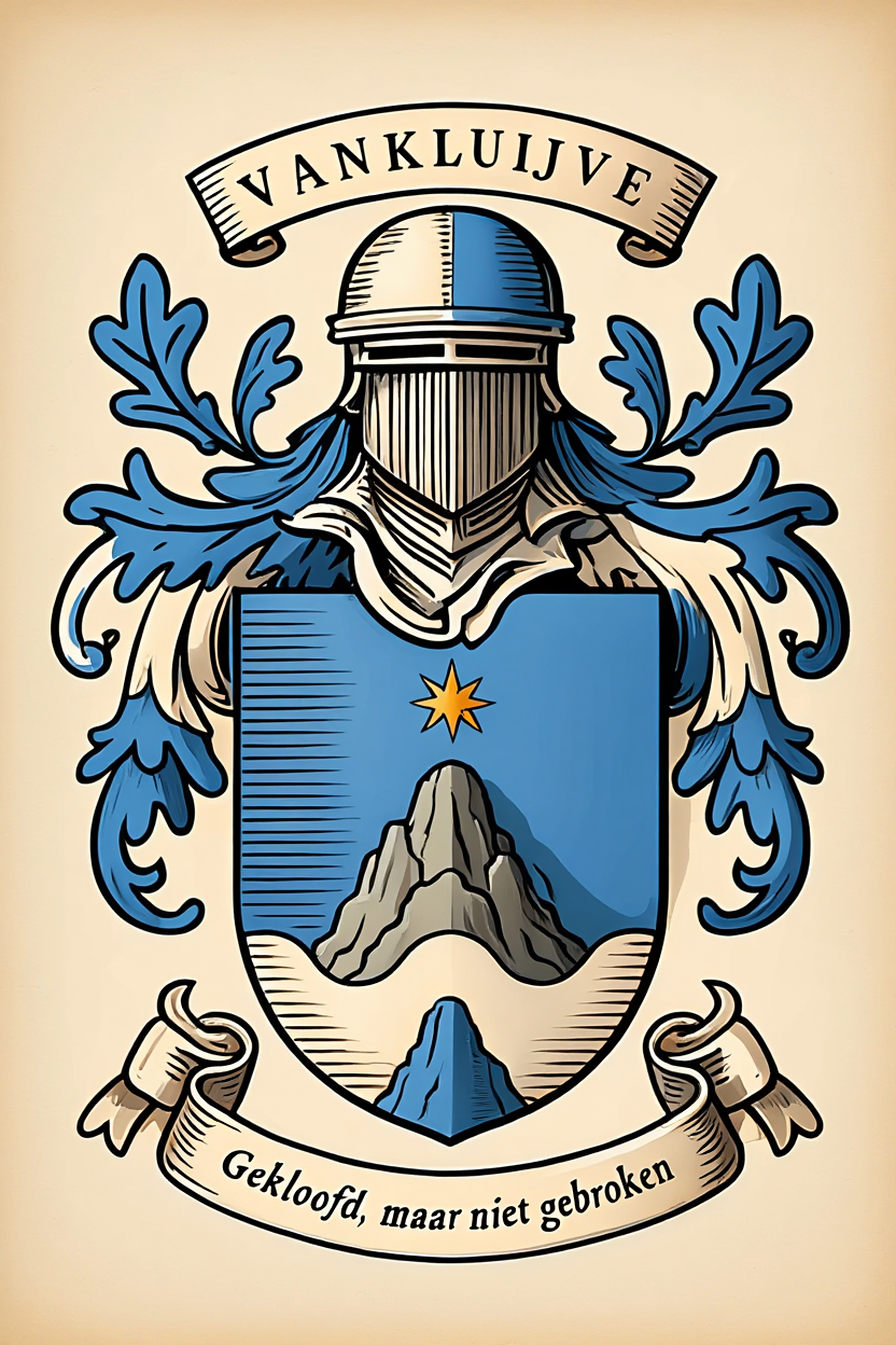 Familiewapen van de achternaam VANKLUIJVE (vergrendeld)