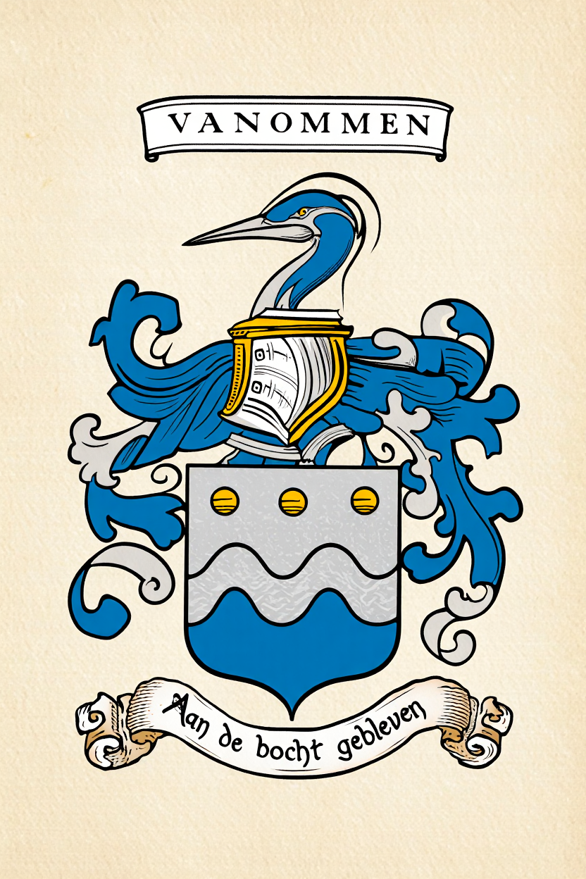 Familiewapen van de achternaam VANOMMEN (vergrendeld)