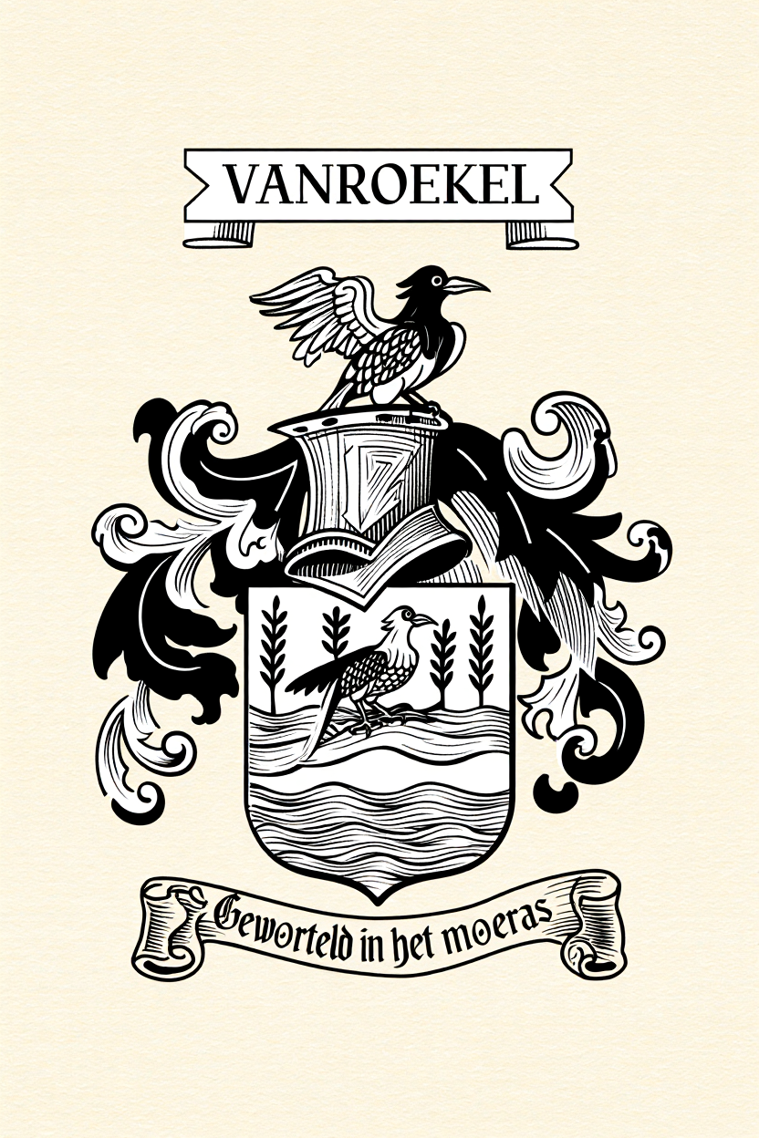 Familiewapen van de achternaam VANROEKEL