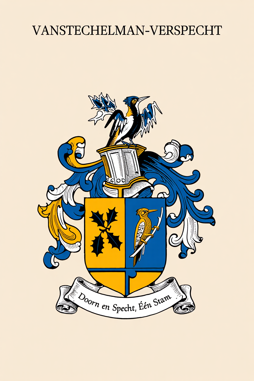 Familiewapen van de achternaam VANSTECHELMAN-VERSPECHT (vergrendeld)