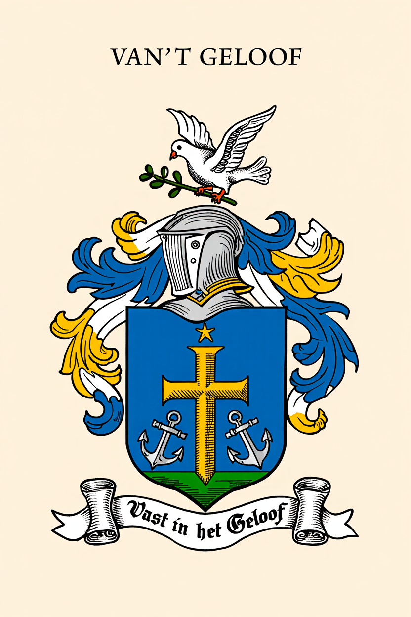Familiewapen van de achternaam VAN’T GELOOF (vergrendeld)