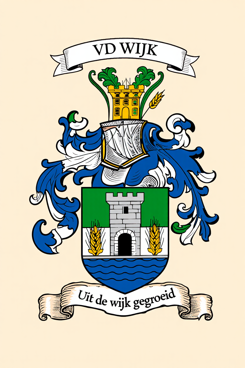 Familiewapen van de achternaam VD WIJK