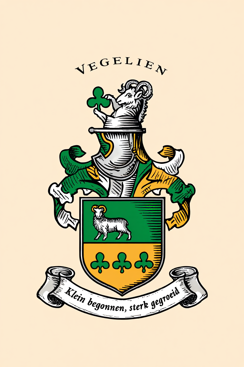 Familiewapen van de achternaam VEGELIEN (vergrendeld)