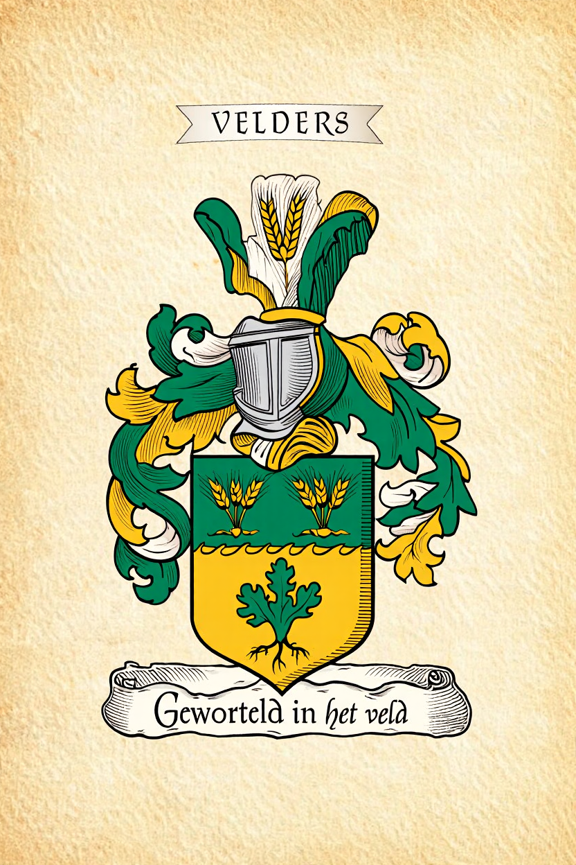 Familiewapen van de achternaam VELDERS (vergrendeld)