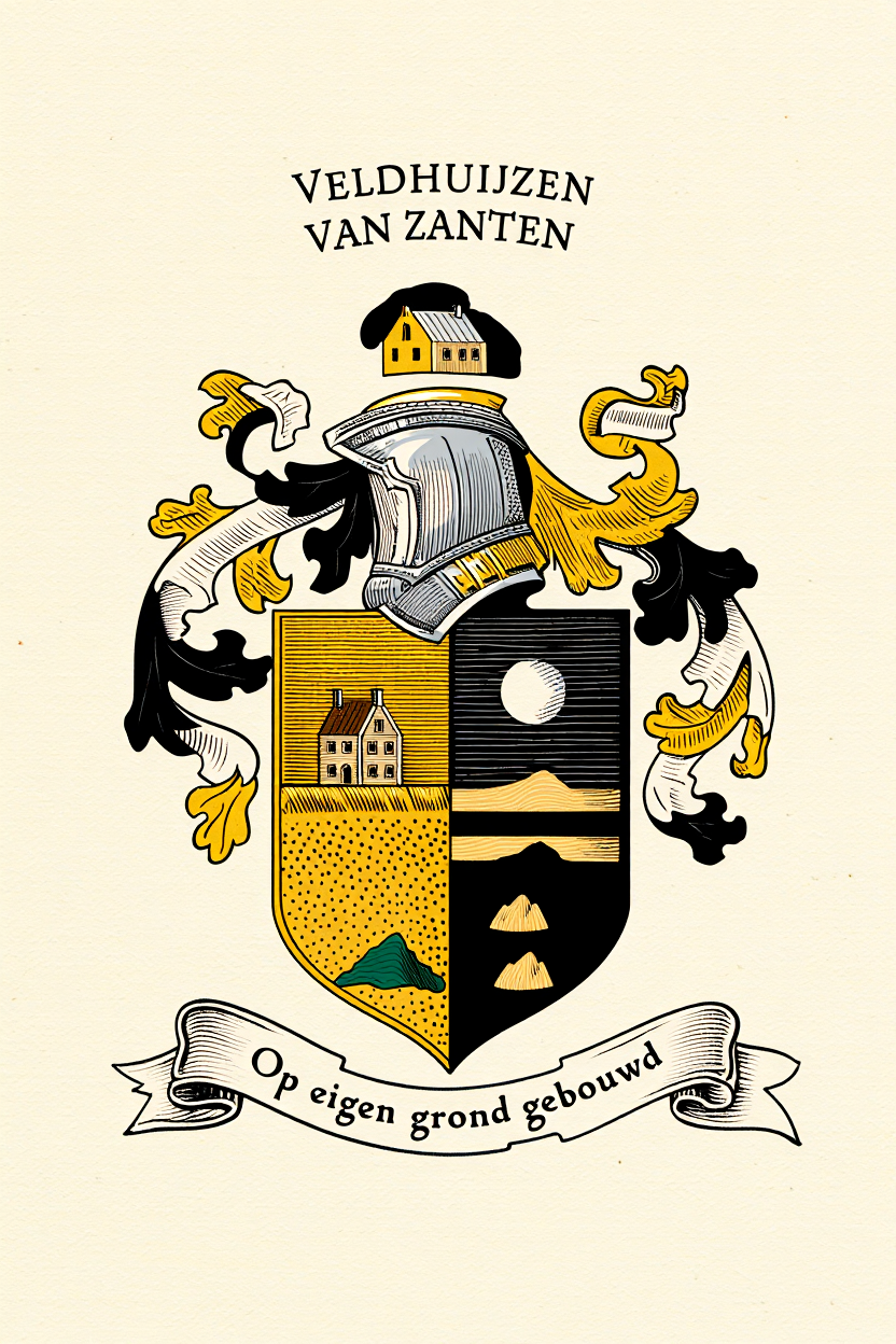 Familiewapen van de achternaam VELDHUIJZEN VAN ZANTEN (vergrendeld)
