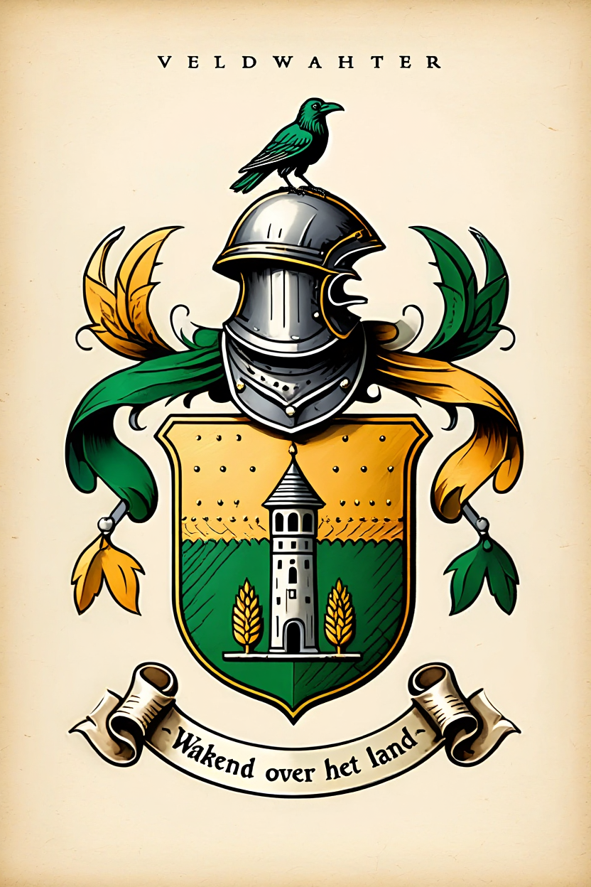 Familiewapen van de achternaam VELDWACHTER (vergrendeld)