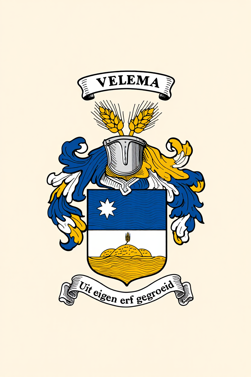 Familiewapen van de achternaam VELEMA (vergrendeld)